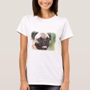 Camiseta As senhoras do cão do Pug couberam o t-shirt