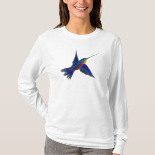 Camiseta As senhoras do colibri Longo-sleeved o Hoodie