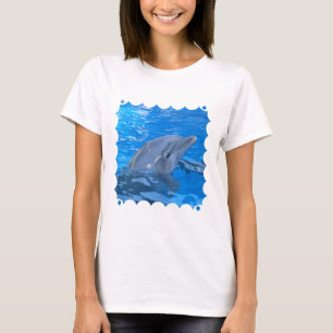 Camiseta As senhoras do golfinho de Bottlenose couberam o