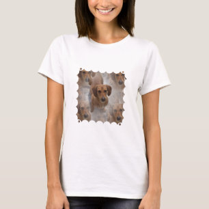 Camiseta As senhoras do salvamento do Dachshund couberam o