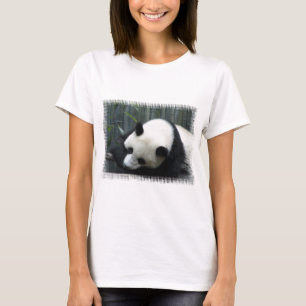 Camiseta As senhoras do urso de panda couberam o t-shirt