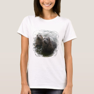 Camiseta As senhoras dos selos de bebê couberam o t-shirt