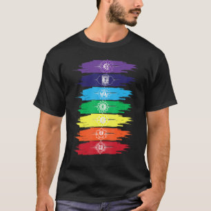 Camiseta As Sete Chakra Do Corpo Humano