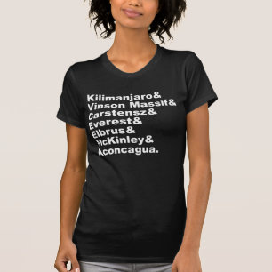 Camiseta As Sete Montanhas Mais Altas de Cada Continente