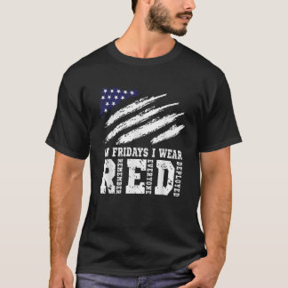 Camiseta Às sextas-feiras, Visto a Red USA a apoiar as trop