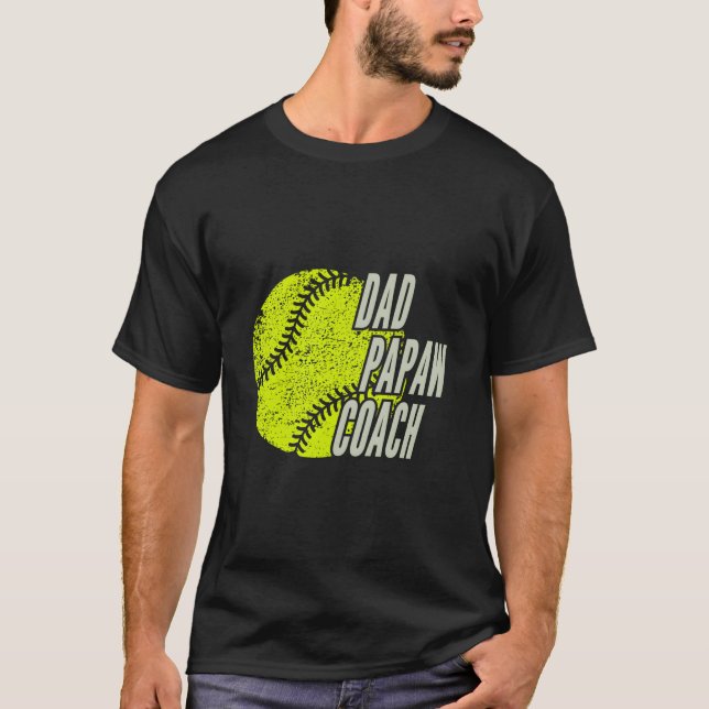 Camiseta As Softball Dad Papaw Coach (Frente)