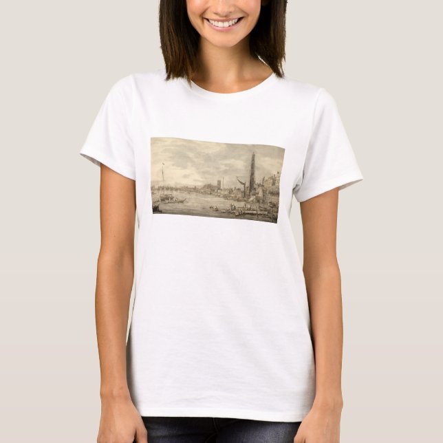 Camiseta As Tâmisas em direção a Westminster perto de Y (Frente)