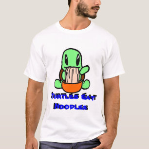 Camiseta As tartarugas comem macarronetes