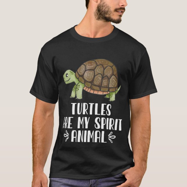 Camiseta As Tartarugas São O Meu Animal Espirituoso (Frente)