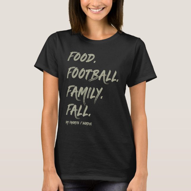 Camiseta AS tees Food Family Football Fall (Frente)