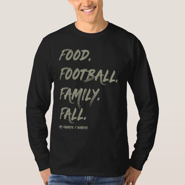 Camiseta AS tees Food Family Football Fall (Frente)