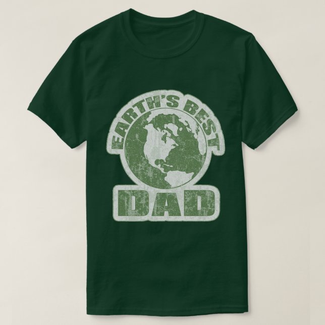 Camiseta As Terras do Melhor Pai Branco e Verde (Frente do Design)