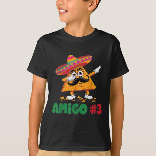 Camiseta As três Mães do grupo 3 Amigos Cinco De Mayo Amigo (Frente)