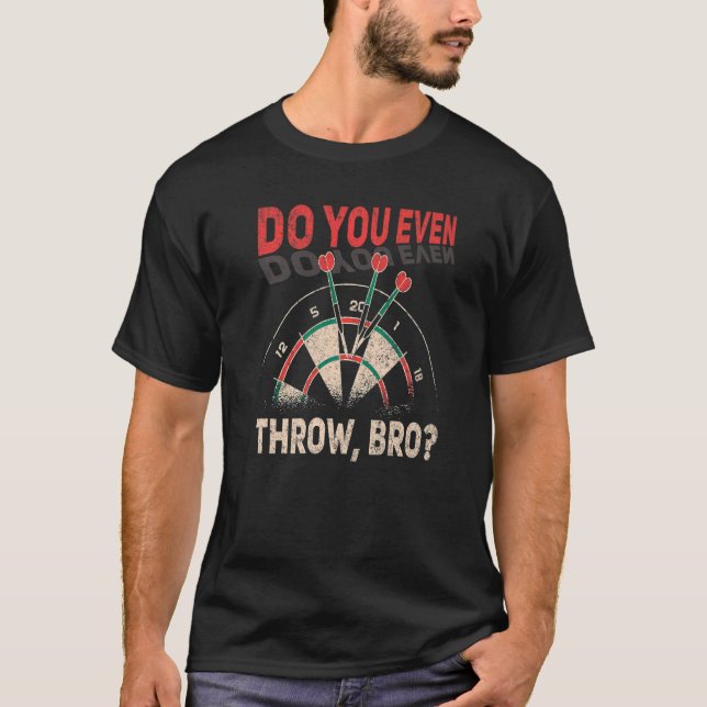 Camiseta As Trevas Você Até Joga O Dartboard Do Jogador De  (Frente)