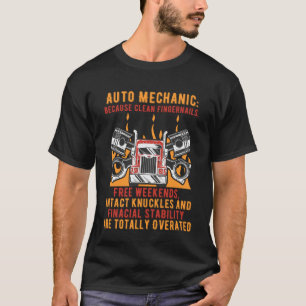 Camiseta As Unhas Limpas São Mecânicas Totalmente Sobredime