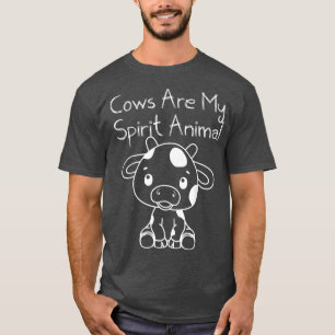Camiseta As vacas bonitas são o meu espírito de chá de anim