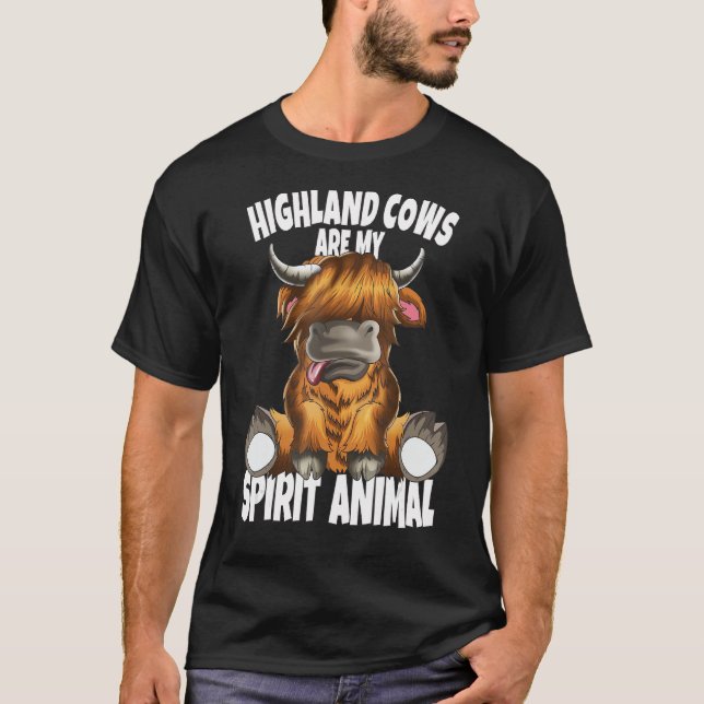 Camiseta As Vacas De Carne Escocesas Do Highland São O Meu  (Frente)