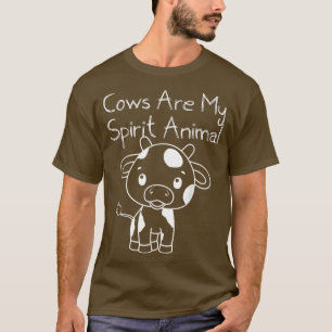 Camiseta As vacas são o meu espírito, uma espécie de chá de