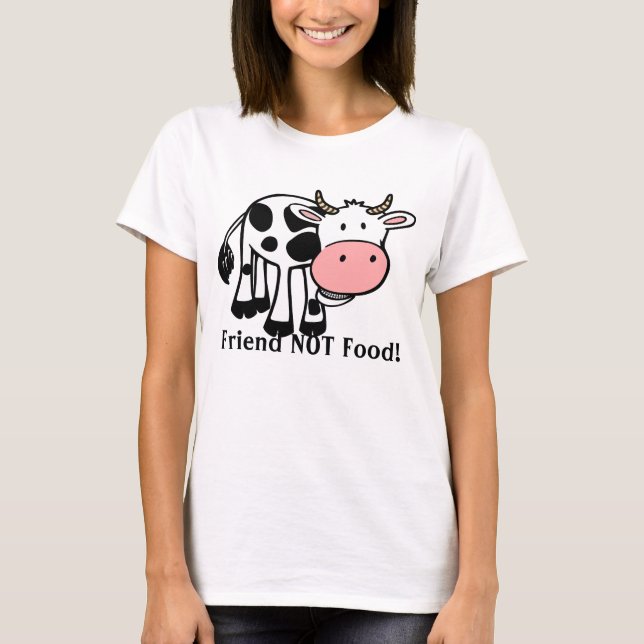 Camiseta As vacas são t-shirt dos amigos para vegetarianos (Frente)