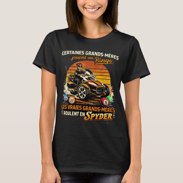 Camiseta as verdadeiras avós dirigem spyder (Frente)