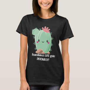 Camiseta Às vezes a vida fica espinhosamente cacto kawaii