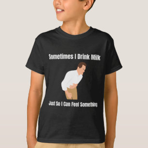 Camiseta Às vezes eu bebo leite intolerante à lactose irôni