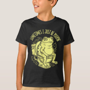 Camiseta Às vezes eu estou apenas na Tee com sapo de banhei