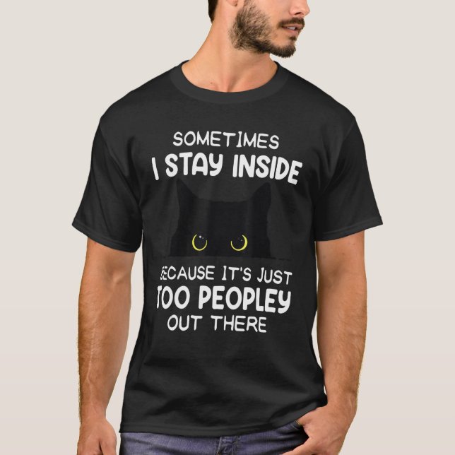 Camiseta Às vezes eu fico Dentro É muita gente lá fora (Frente)