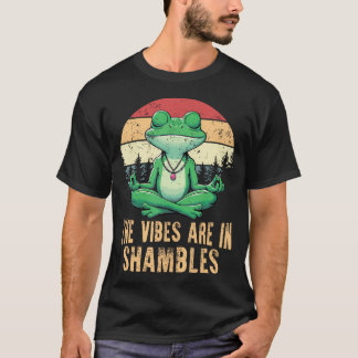 Camiseta As Vibrações Estão Em Desordem Retro Engraçado Iog