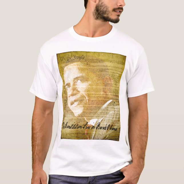 Camiseta As vidas da constituição em Barack Obama (Frente)