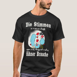 Camiseta As Vozes Na Minha Cabeça Fazendeiro de Frango Fran