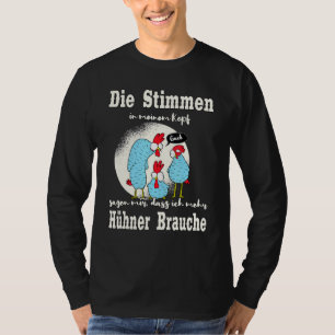 Camiseta As Vozes Na Minha Cabeça Galinhas Farmadoras