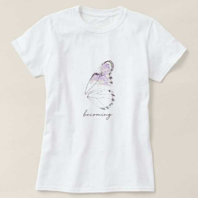 Camiseta asa-de-borboleta-em-transformação (Frente do Design)