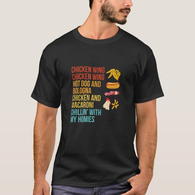 Camiseta Asa de Frango Asa de Frango Cachorro-Quente E Mort (Frente)