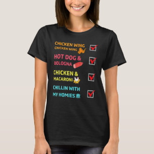 Camiseta Asa de Frango Asa de Frango E Bolonha Relaxando Co