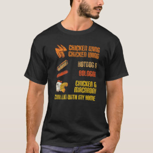 Camiseta Asa de Frango Cachorro Quente Bolonha Frango Macar