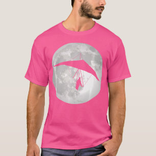 Camiseta Asa Delta Planador Lua Cheia Voando Alto Asa Del