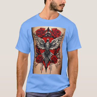 Camiseta "Asa Futura: Tatuagem em Linha Bela"