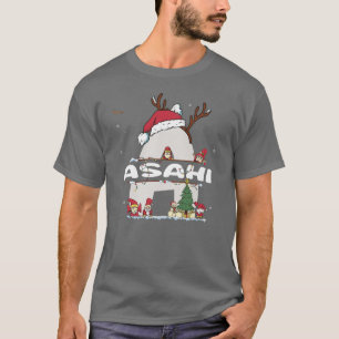 Camiseta Asahi Christmasw Asahi Nome para o Natal engraçado