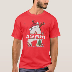 Camiseta Asahi Christmasw Asahi Nome para o Natal engraçado