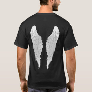 Camiseta Asas Anjos Pretos Brancos
