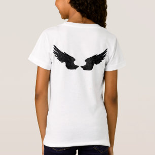 Camiseta Asas Anjos Pretos Falsos