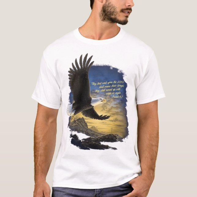 Camiseta Asas como Eagles Isaiah 4031 Christian (Frente)