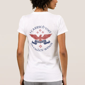 Camiseta Asas da Águia Escritura Êxodo 19:4 Vermelho/Azul