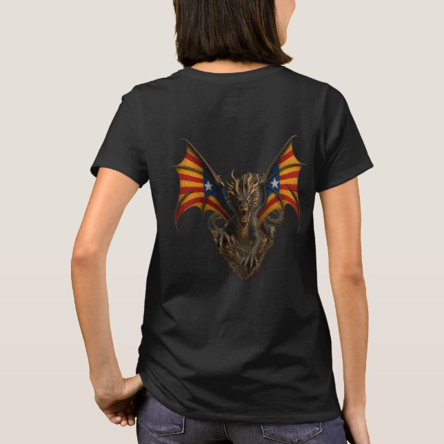 Camiseta Asas da Bandeira Catalã El Drac (Verso)