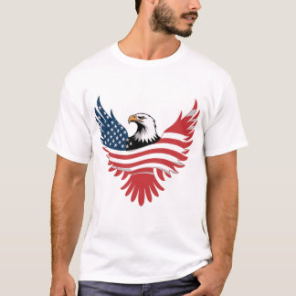 Camiseta Asas da Liberdade – Águia Americana EUA