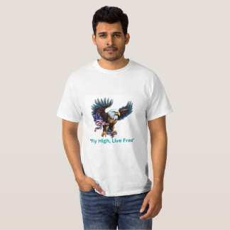Camiseta "Asas da Liberdade | EUA Flag & Eagle Graphic T-sh
