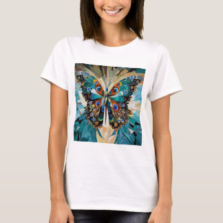 Camiseta Asas da Liberdade: Tee da Borboleta das Mulheres
