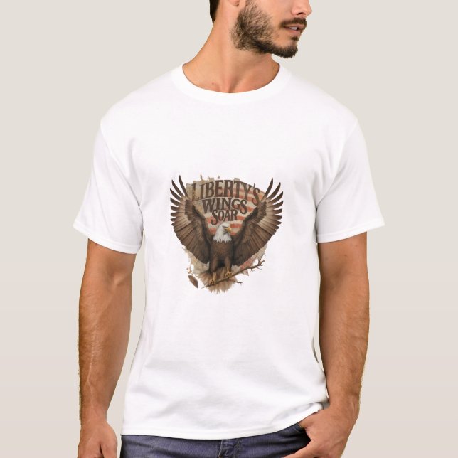 CAMISETA "ASAS DA LIBERDADE VOAM" (Frente)