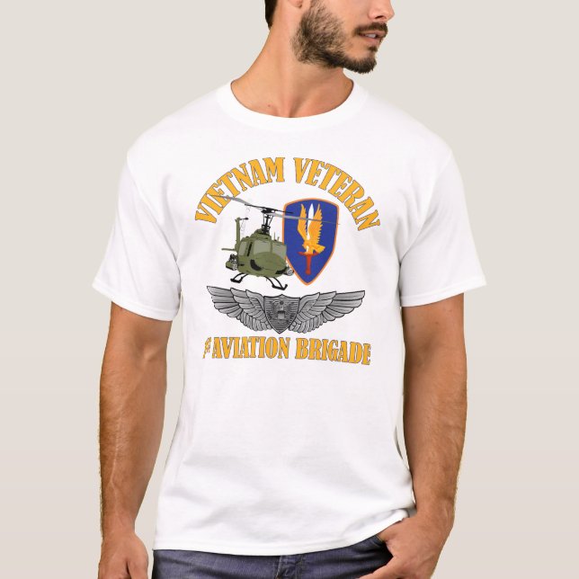 Camiseta Asas da tripulação aéreo do veterano de Vietnam (Frente)